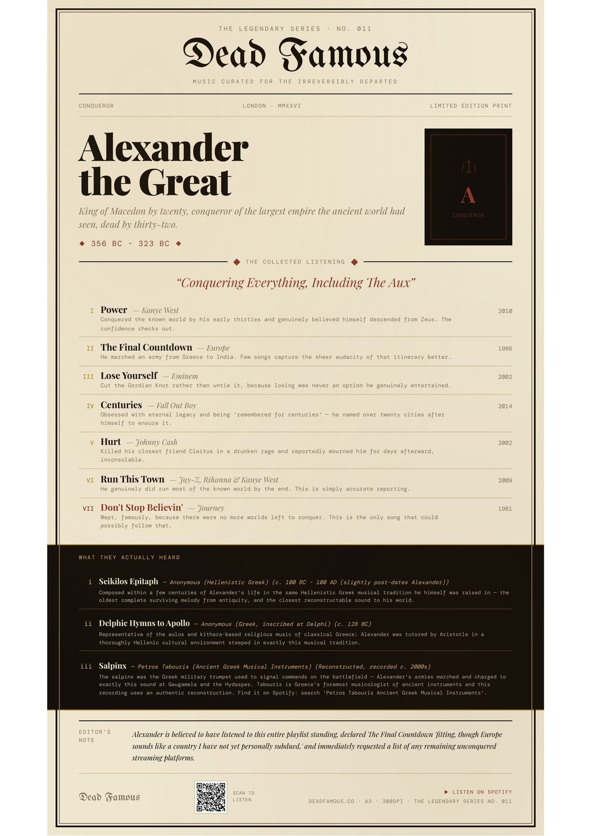 Dead Famous Single Edition Poster