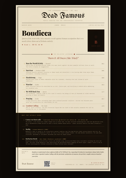 Dead Famous Gift Subscription - 3 Months of Posters