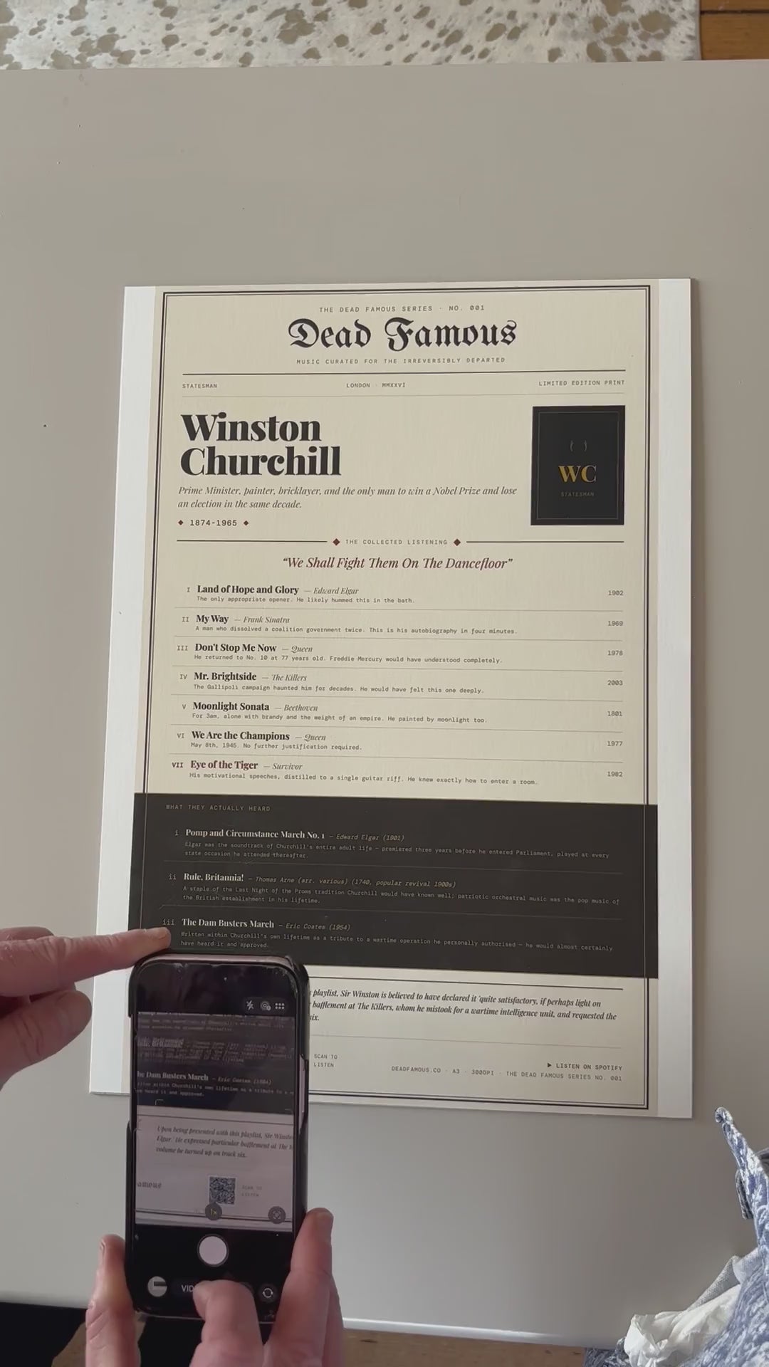 Dead Famous Single Edition Poster