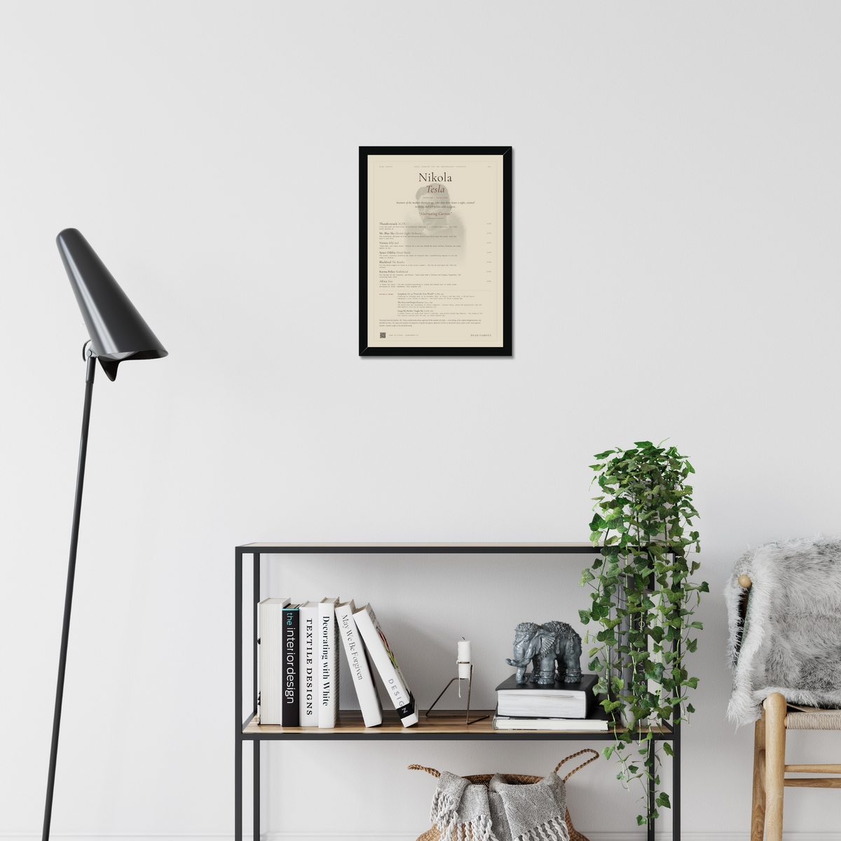 Dead Famous Nikola Tesla Print