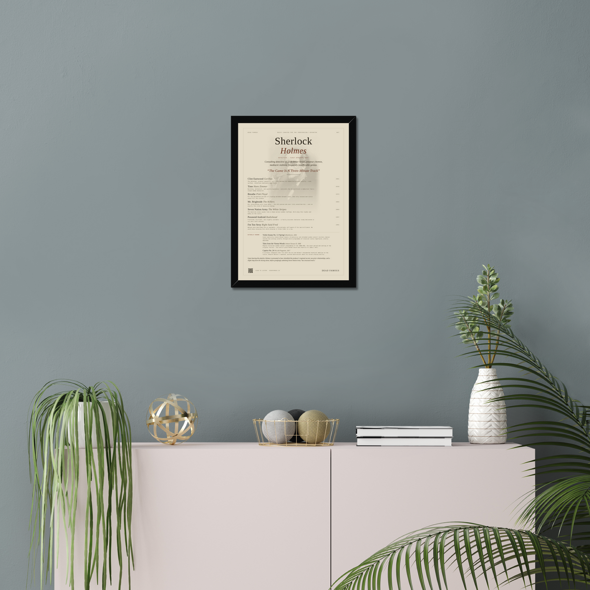 Dead Famous Sherlock Holmes Print